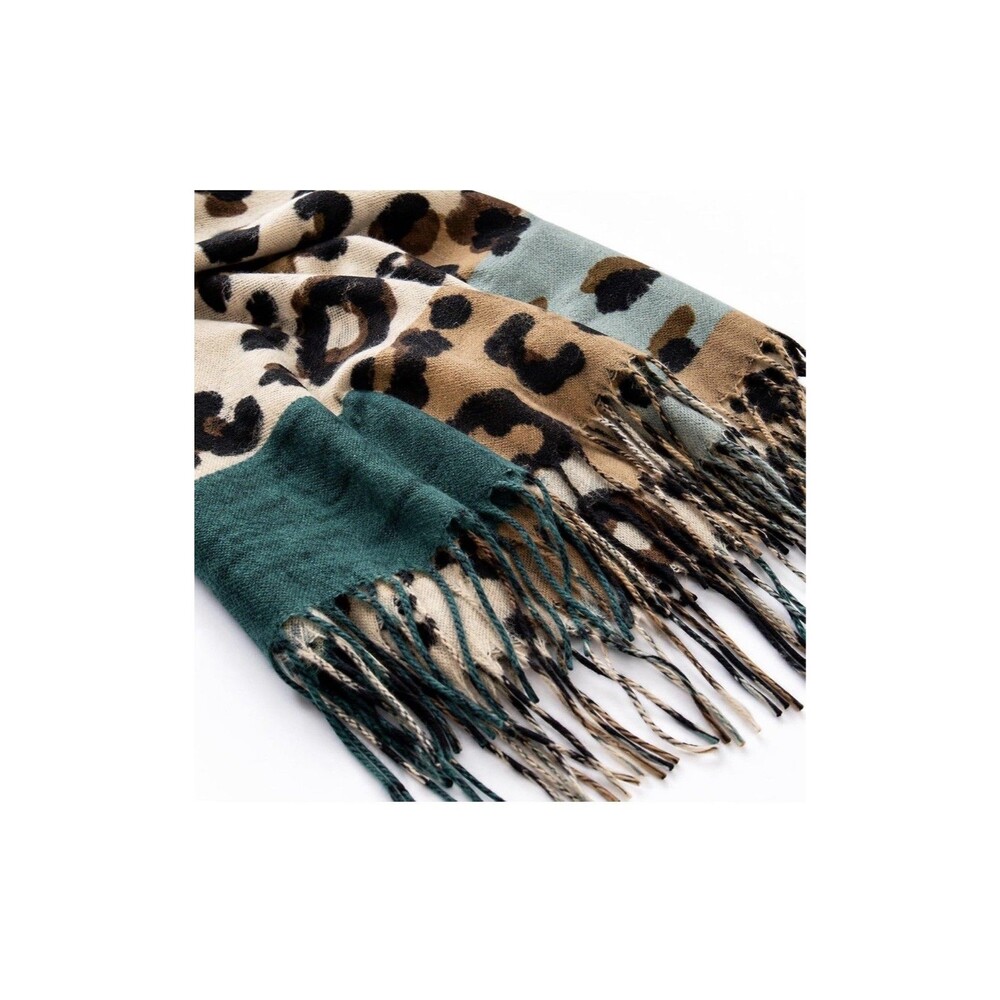 Women’s Leopard Print Scarf 62x28 Lightweight Chiffon Shawl Wrap Animal Print - Picture 2 of 5